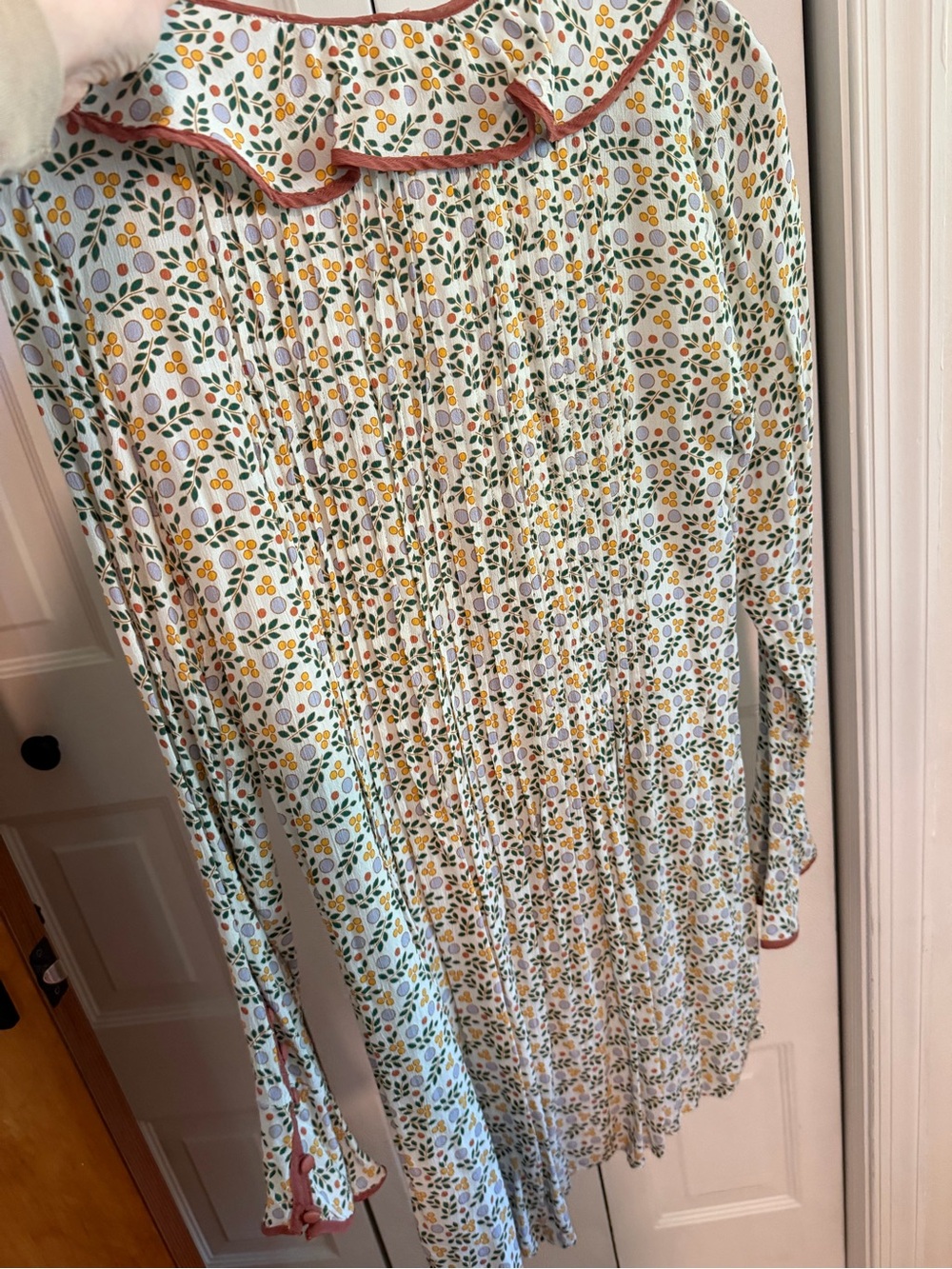 Free People Cream Floral Long Sleeve Dress - Picture 5 of 5